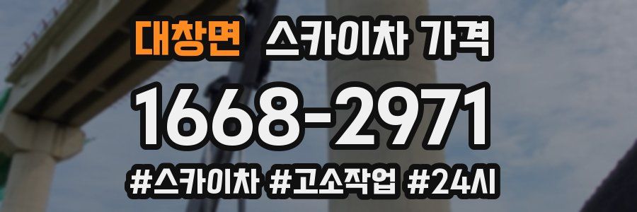 대창면 스카이차 가격