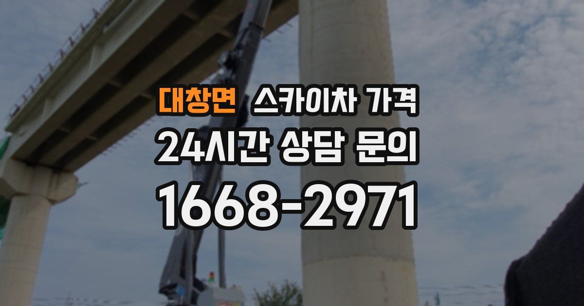 대창면 스카이차 가격