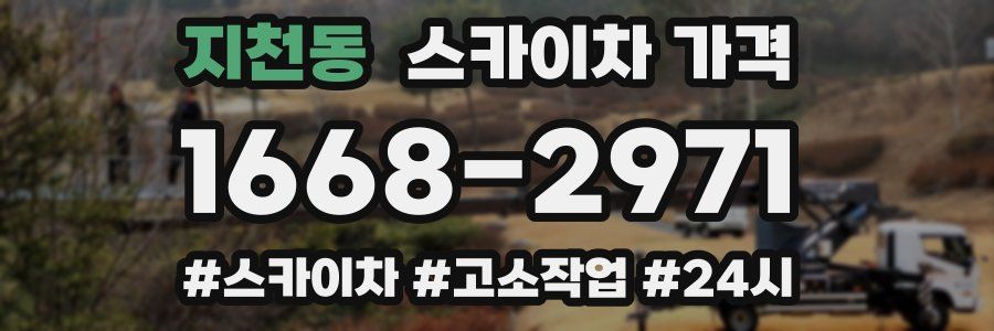 지천동 스카이차 가격