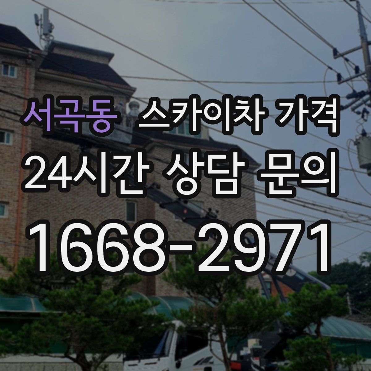 서곡동 스카이차 가격