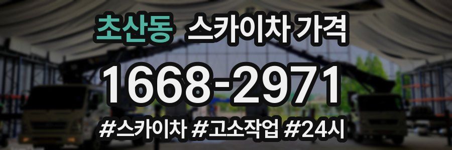 초산동 스카이차 가격