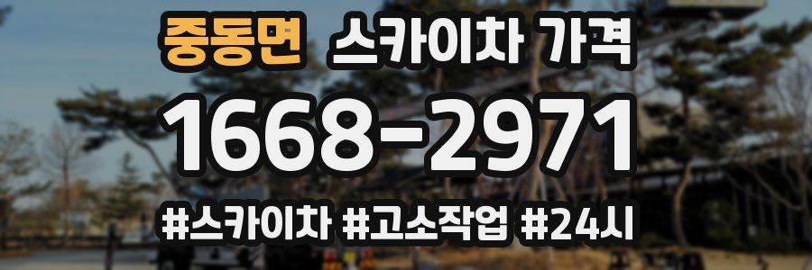 중동면 스카이차 가격