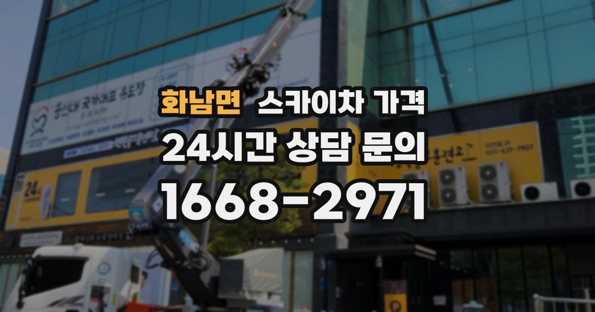 화남면 스카이차 가격