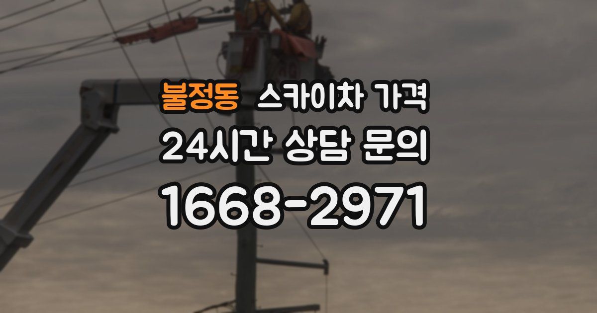 불정동 스카이차 가격