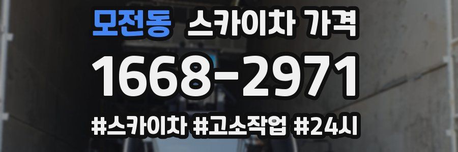 모전동 스카이차 가격