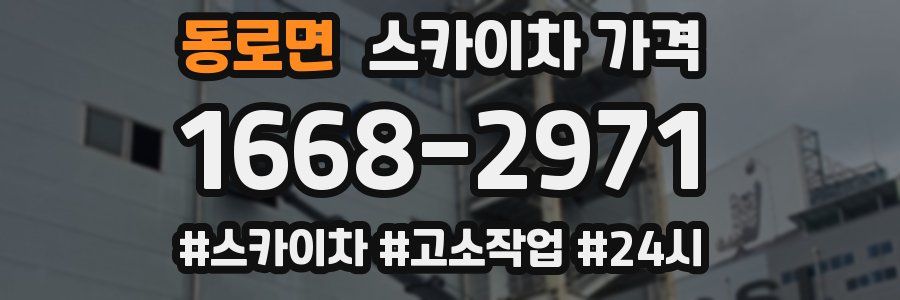 동로면 스카이차 가격