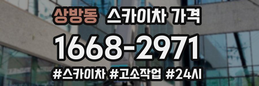 상방동 스카이차 가격