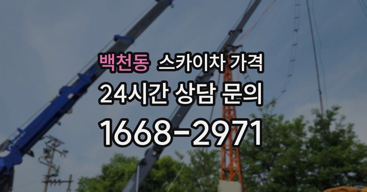 백천동 스카이차 가격