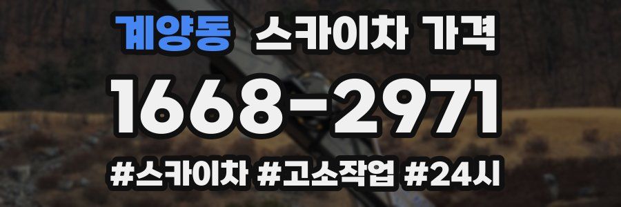 계양동 스카이차 가격