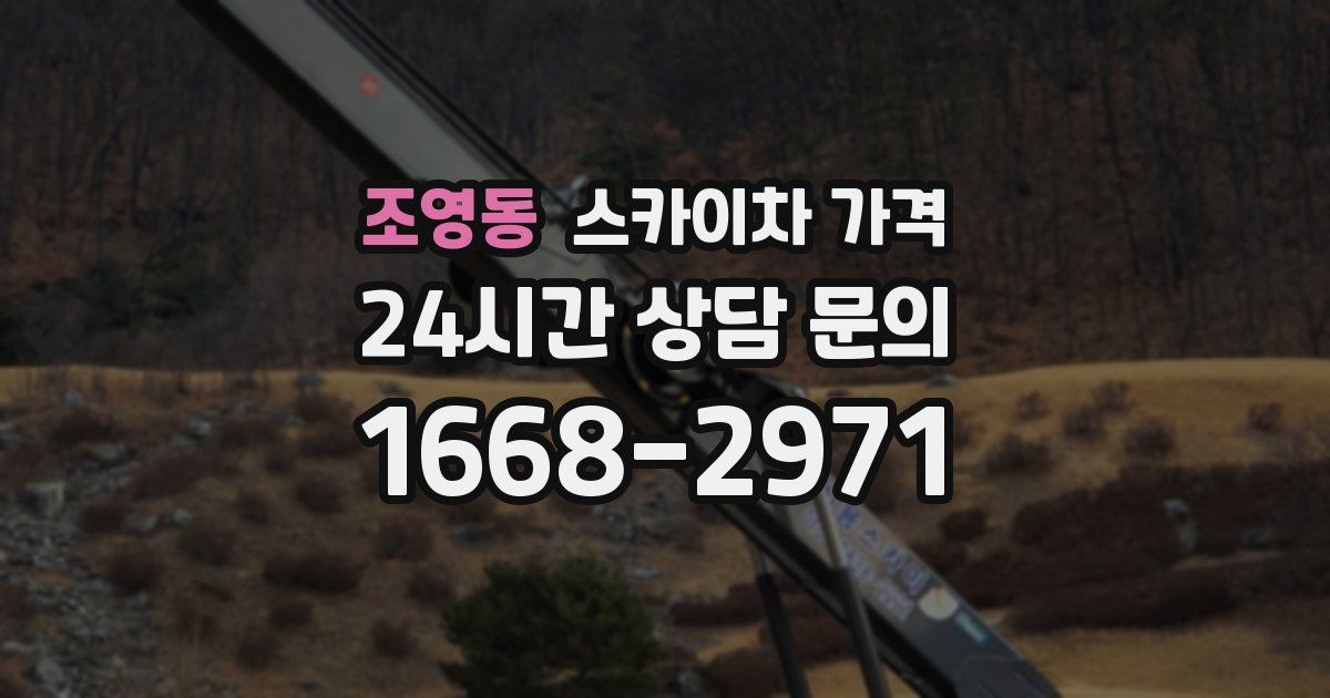 조영동 스카이차 가격