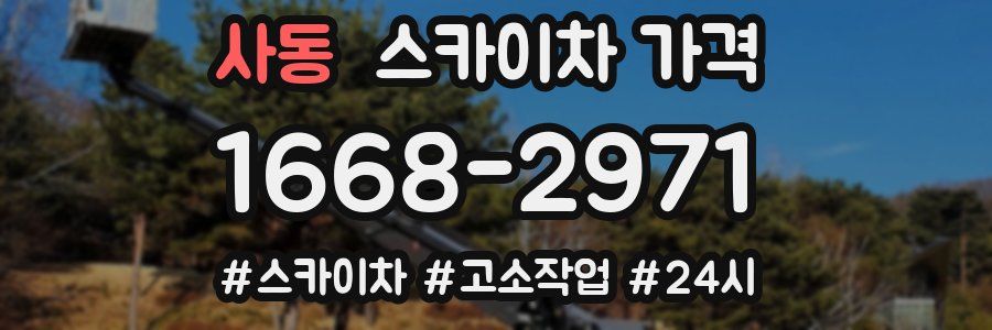 사동 스카이차 가격