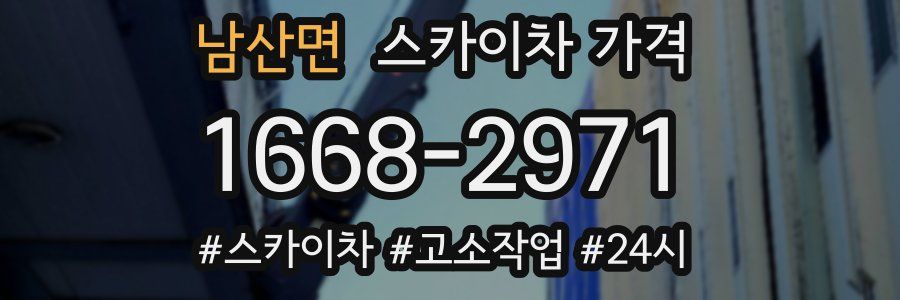 남산면 스카이차 가격