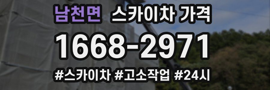 남천면 스카이차 가격