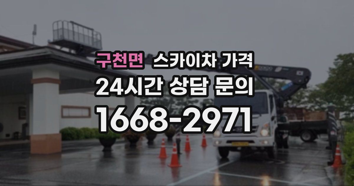 구천면 스카이차 가격