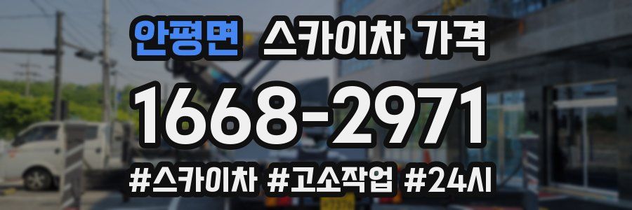 안평면 스카이차 가격