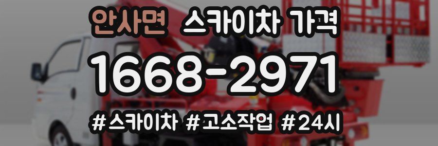 안사면 스카이차 가격