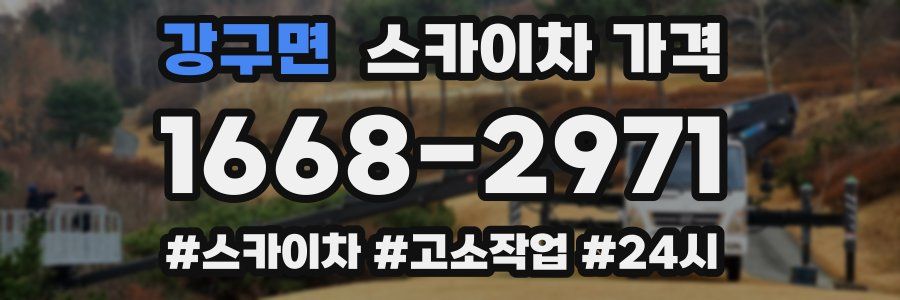 강구면 스카이차 가격