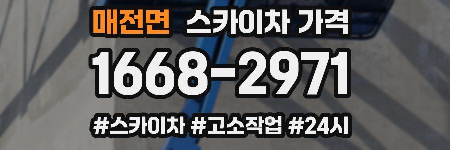 매전면 스카이차 가격