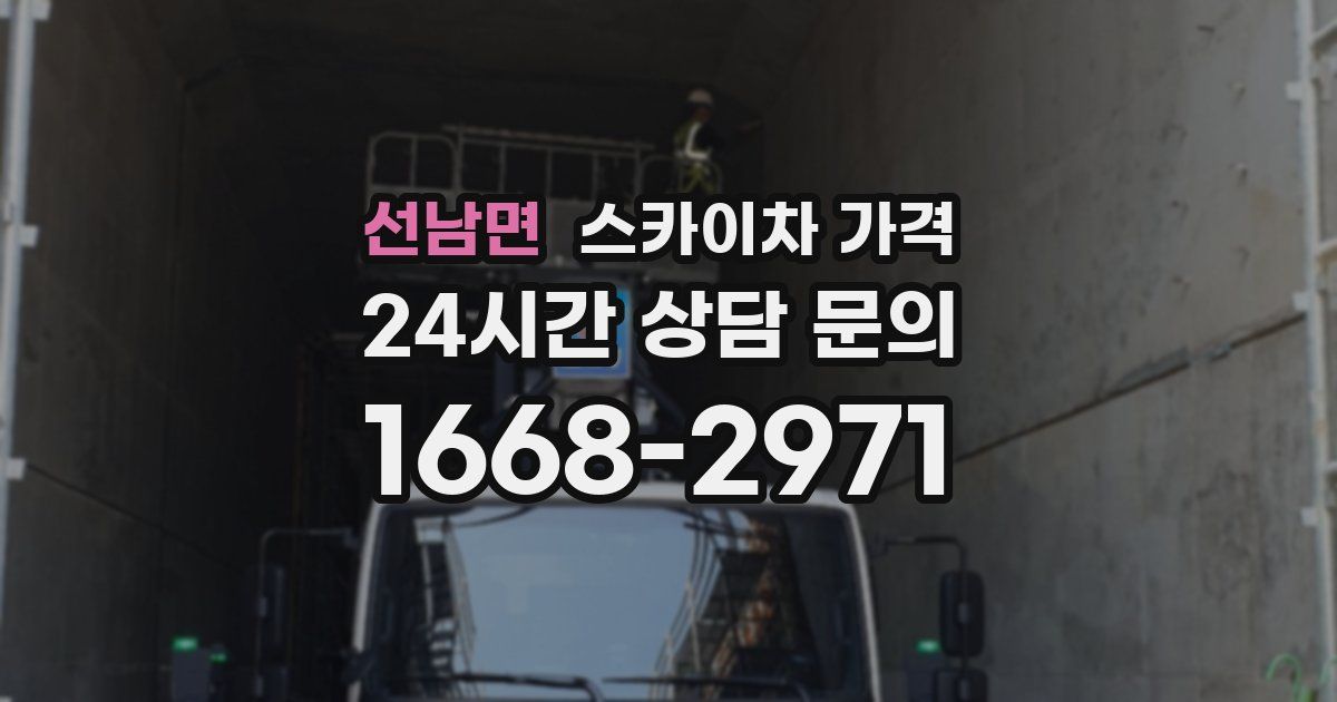 선남면 스카이차 가격