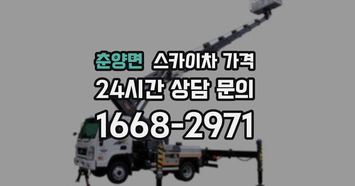 춘양면 스카이차 가격