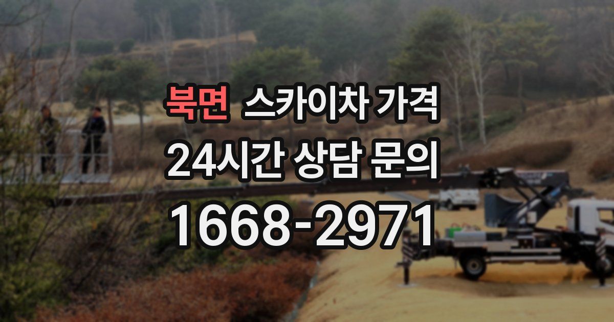 북면 스카이차 가격