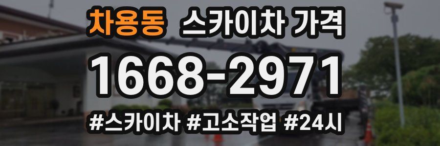 차용동 스카이차 가격