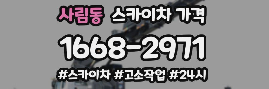 사림동 스카이차 가격