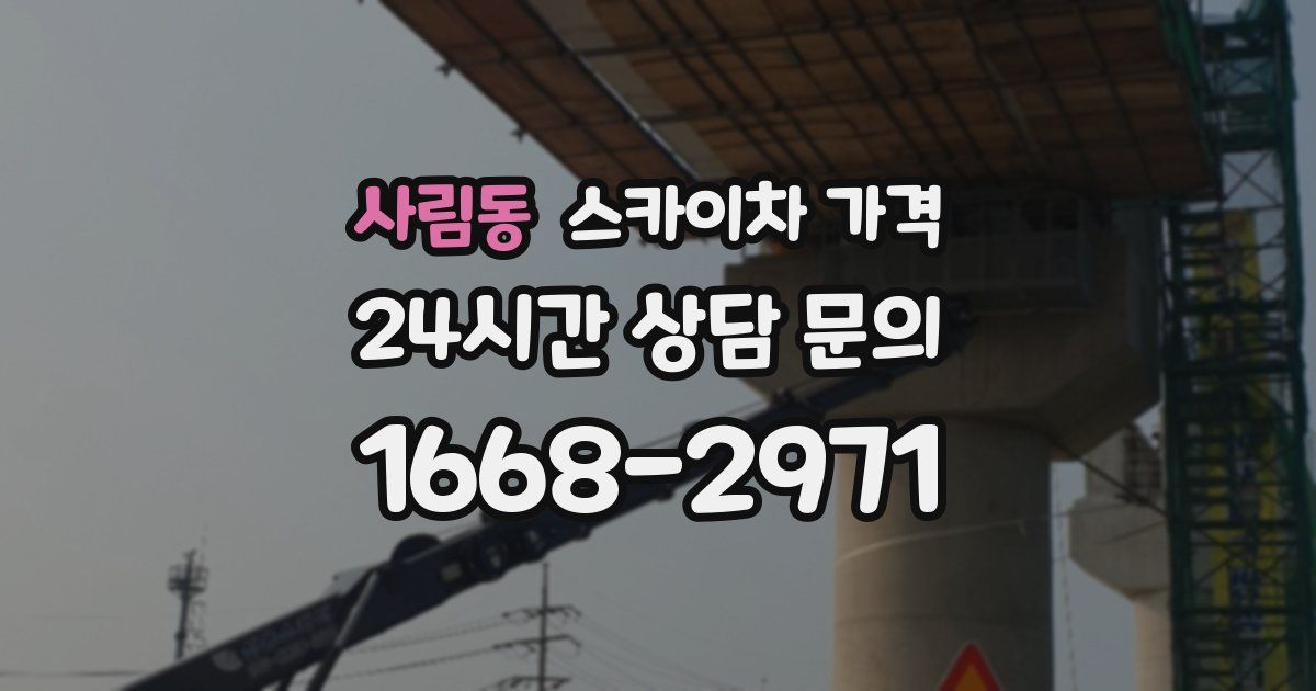 사림동 스카이차 가격