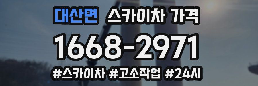 대산면 스카이차 가격