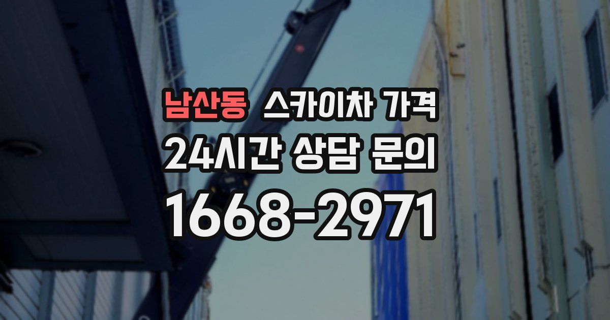 남산동 스카이차 가격