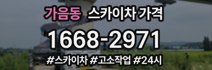 가음동 스카이차 가격