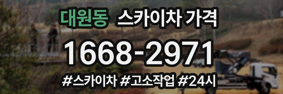 대원동 스카이차 가격