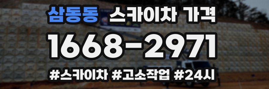 삼동동 스카이차 가격