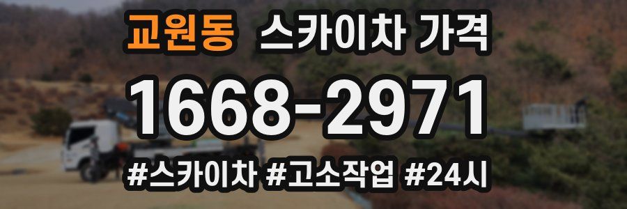 교원동 스카이차 가격