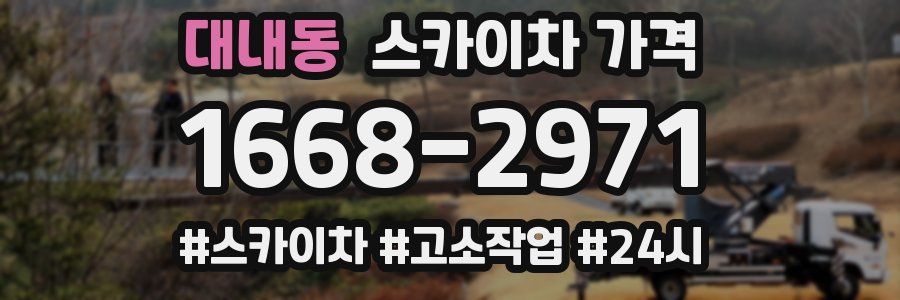 대내동 스카이차 가격