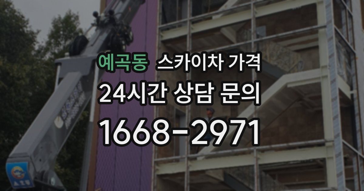 예곡동 스카이차 가격