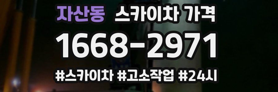 자산동 스카이차 가격