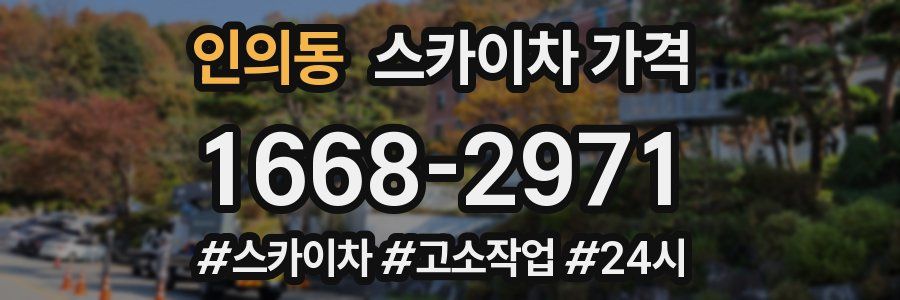 인의동 스카이차 가격