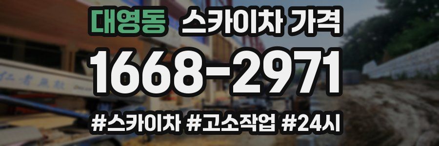 대영동 스카이차 가격