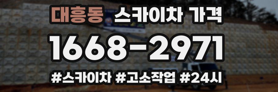 대흥동 스카이차 가격