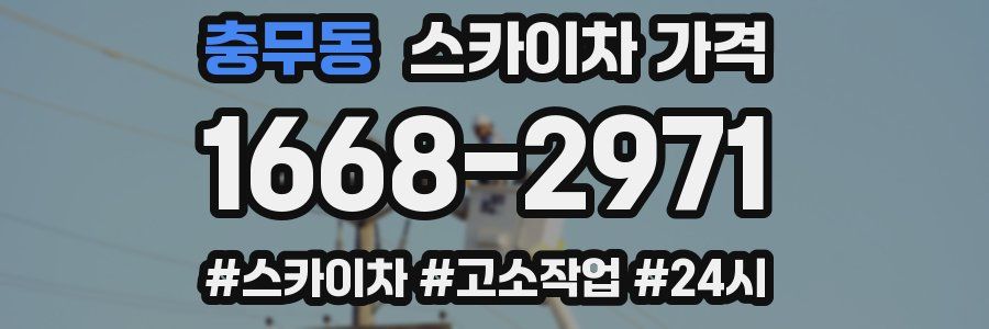 충무동 스카이차 가격