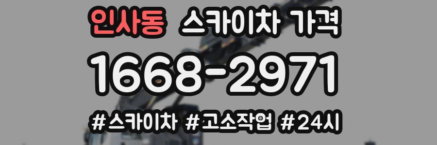 인사동 스카이차 가격