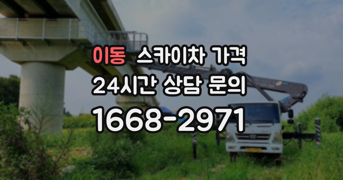 이동 스카이차 가격