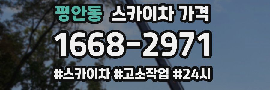 평안동 스카이차 가격