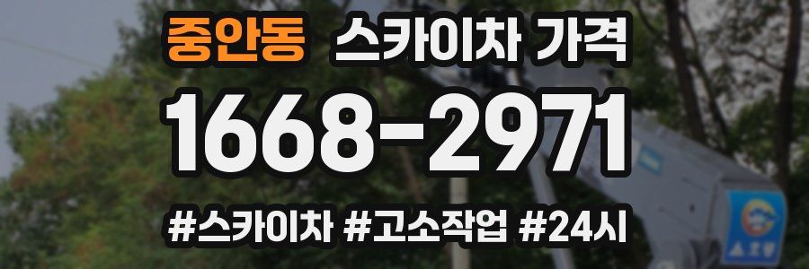 중안동 스카이차 가격