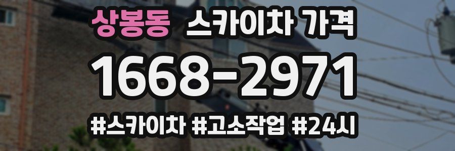 상봉동 스카이차 가격