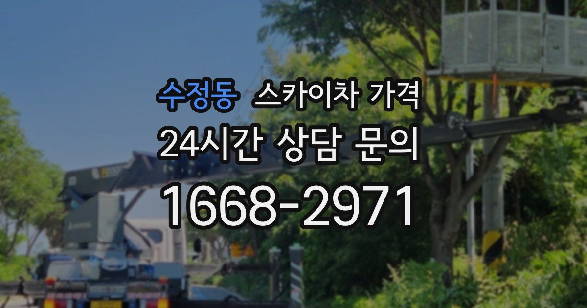 수정동 스카이차 가격