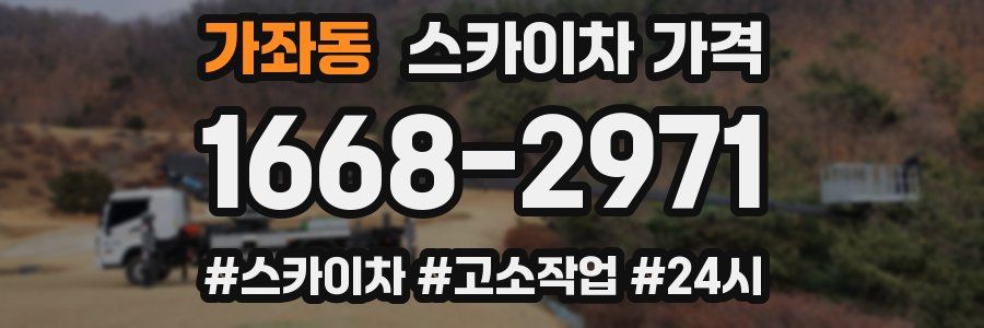 가좌동 스카이차 가격