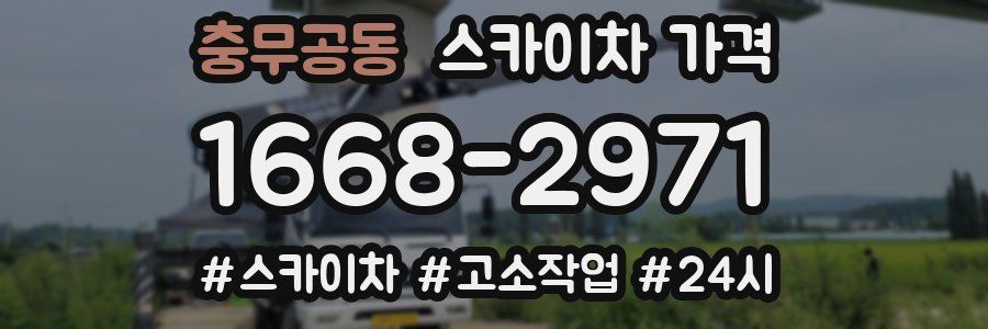 충무공동 스카이차 가격