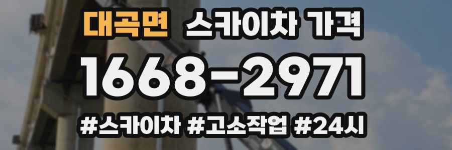 대곡면 스카이차 가격